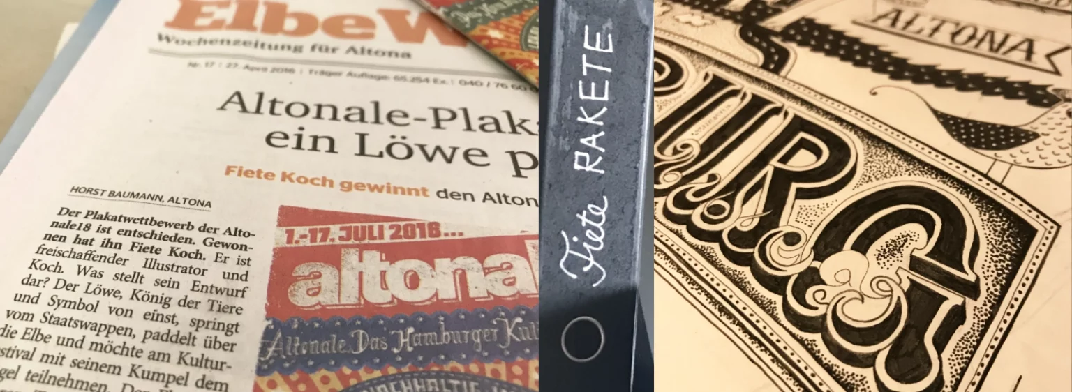 Fiete Koch gewinnt den Altonale Plakatwettbewerb – Ausschnitt aus dem Elbe Wochenblatt
