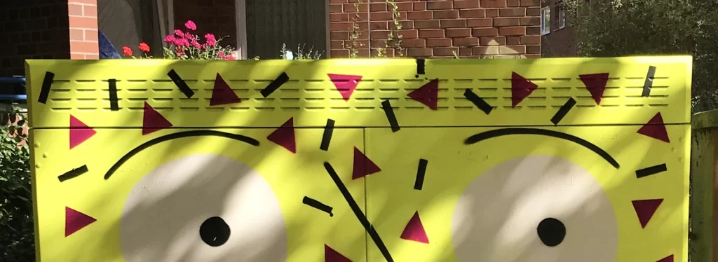 Detailaufnahme der Illustration auf dem Stromkasten